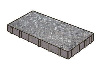 Гранитная тротуарная плитка Готика, Плита Granite FINO, 900x300x80, Галенит 1