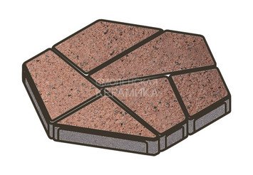 Тротуарная плитка Готика, Полигональ Premiun Gold, 893x780x80 мм, цвет Голд 15 1