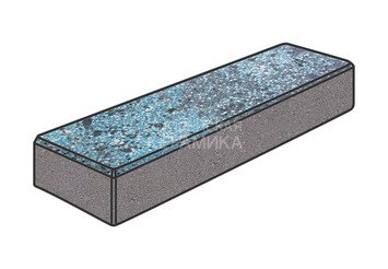Гранитная тротуарная плитка Готика, Паркет Granite FINO, 300x100x80, Азул Бахия 1