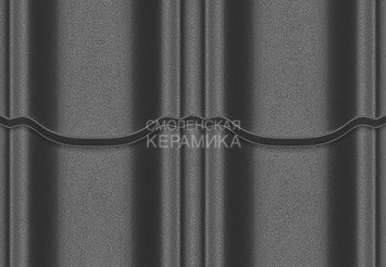 Модульная черепица AQUASYSTEM Гётеборг Rooftop Бархат, Zn180, Тёмно-серый матовый RAL7024, 1205х765м 3