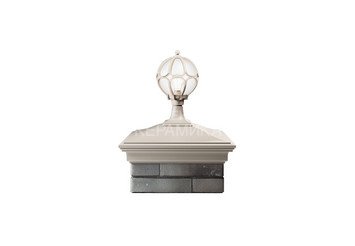 Колпак Zking Monblan 385 x 385 на 1,5 кирпича под фонарь бежевый 2
