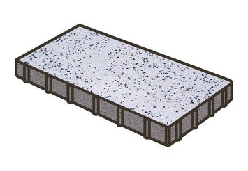 Гранитная тротуарная плитка Готика, Плита Granite FINO, 600x400x80, Покостовский 1